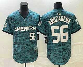 Mens Tampa Bay Rays #56 Randy Arozarena Teal 2023 All Star Cool Base Stitched Jersey->tampa bay rays->MLB Jersey